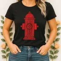 FIRE HYDRANT HALLOWEEN COSTUME PRETEND I'M A FIRE HYDRANT Women's T-Shirt thumb 2