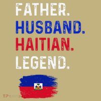 Father Husband Haitian Legend Proud Dad Haiti Flag Long Sleeve Shirt thumb 2