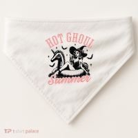 Funny Halloween Hot Ghoul Summer Summerween USA-Made Doggie Bandana thumb 0