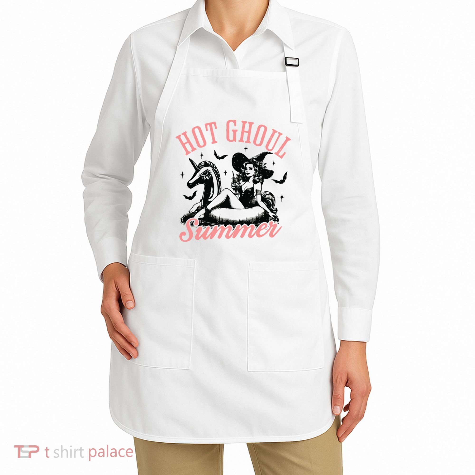 Funny Halloween Hot Ghoul Summer Summerween Apron