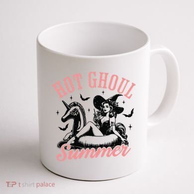 Funny Halloween Hot Ghoul Summer Summerween Coffee Mug back
