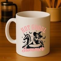 Funny Halloween Hot Ghoul Summer Summerween Coffee Mug thumb 4
