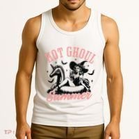 Funny Halloween Hot Ghoul Summer Summerween Tank Top thumb 3