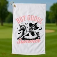 Funny Halloween Hot Ghoul Summer Summerween Golf Towel thumb 1