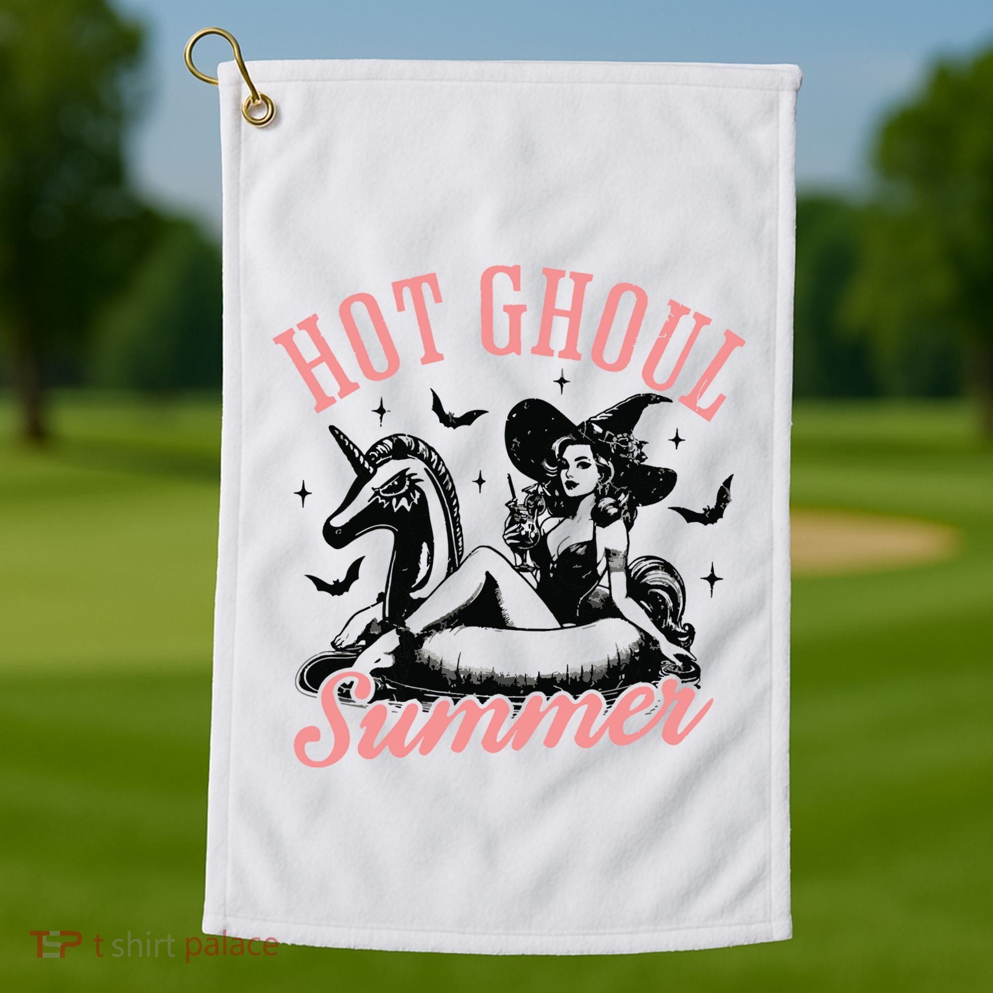 Funny Halloween Hot Ghoul Summer Summerween Golf Towel