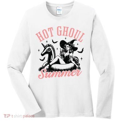 Funny Halloween Hot Ghoul Summer Summerween Women's Long Sleeve Shirt
