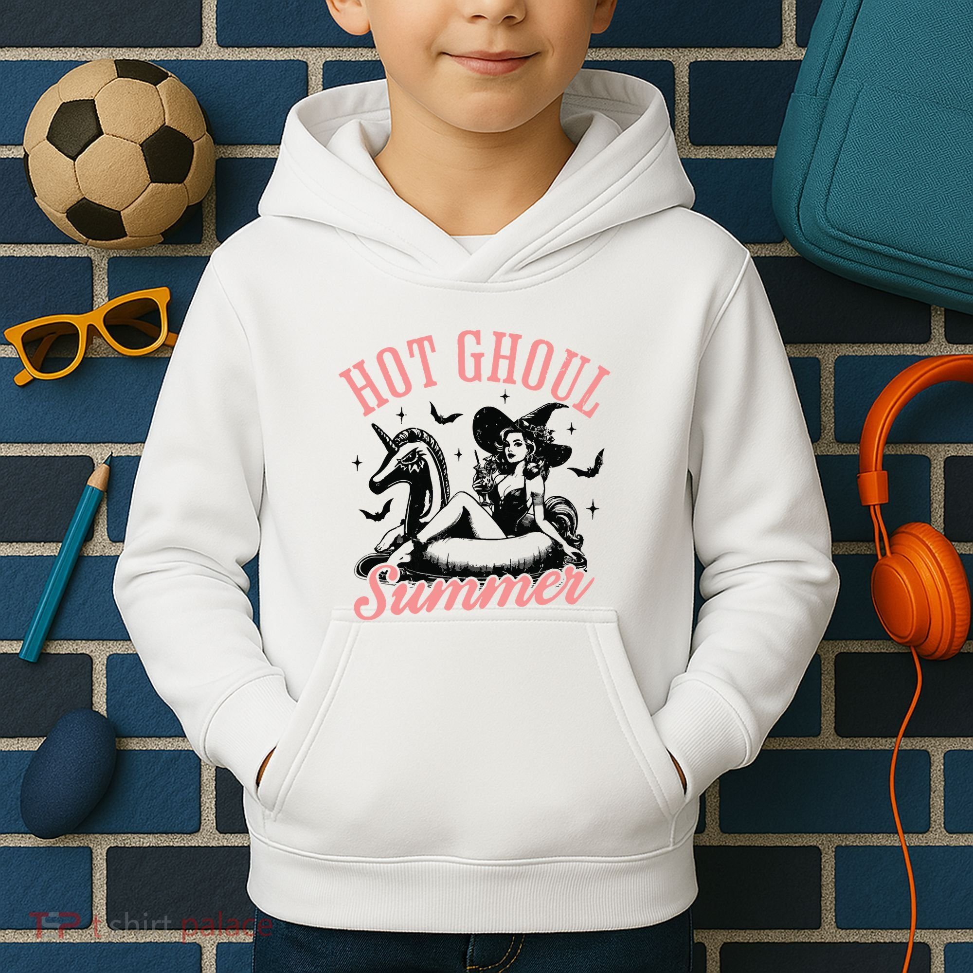 Funny Halloween Hot Ghoul Summer Summerween Kids Hoodie