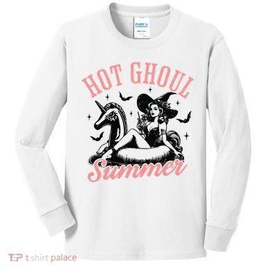 Funny Halloween Hot Ghoul Summer Summerween Kids Long Sleeve Shirt