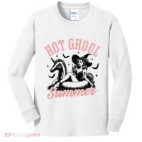 Funny Halloween Hot Ghoul Summer Summerween Kids Long Sleeve Shirt thumb 0
