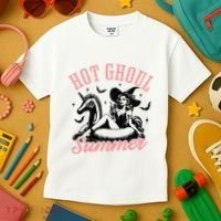 Funny Halloween Hot Ghoul Summer Summerween Kids T-Shirt thumb 3