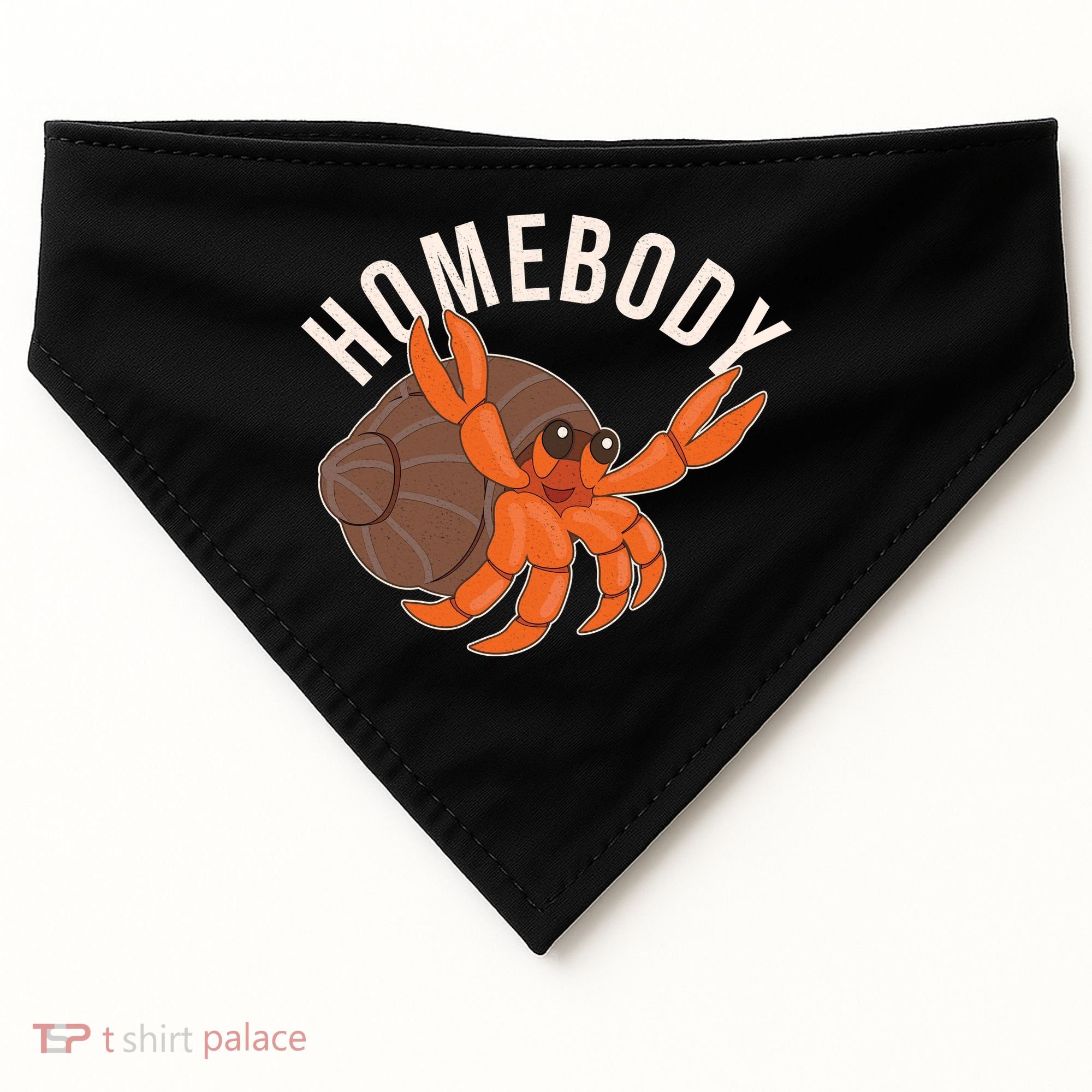 Funny Homebody Hermit Crab USA-Made Doggie Bandana