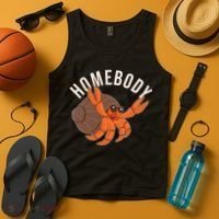 Funny Homebody Hermit Crab Tank Top thumb 4