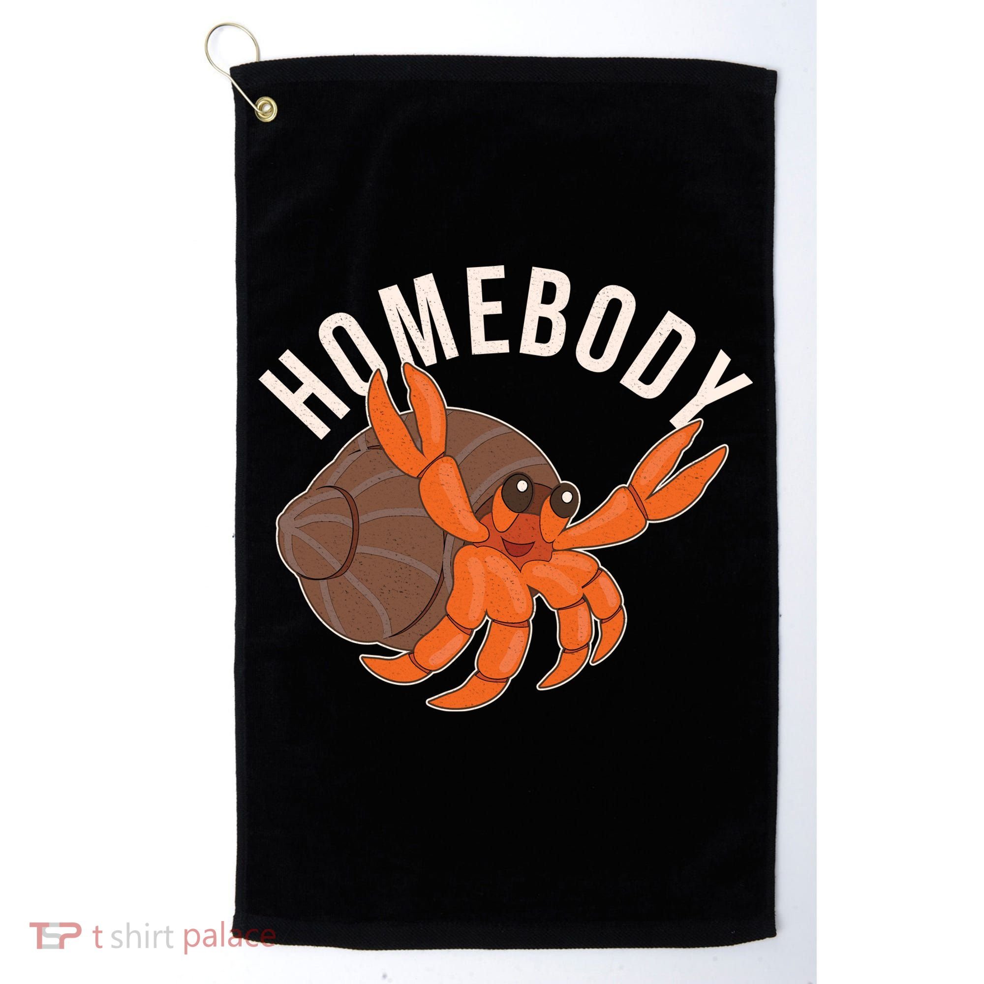 Funny Homebody Hermit Crab Golf Towel