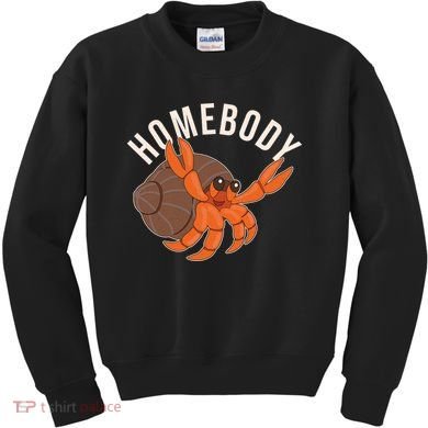 Funny Homebody Hermit Crab Kids Sweatshirt