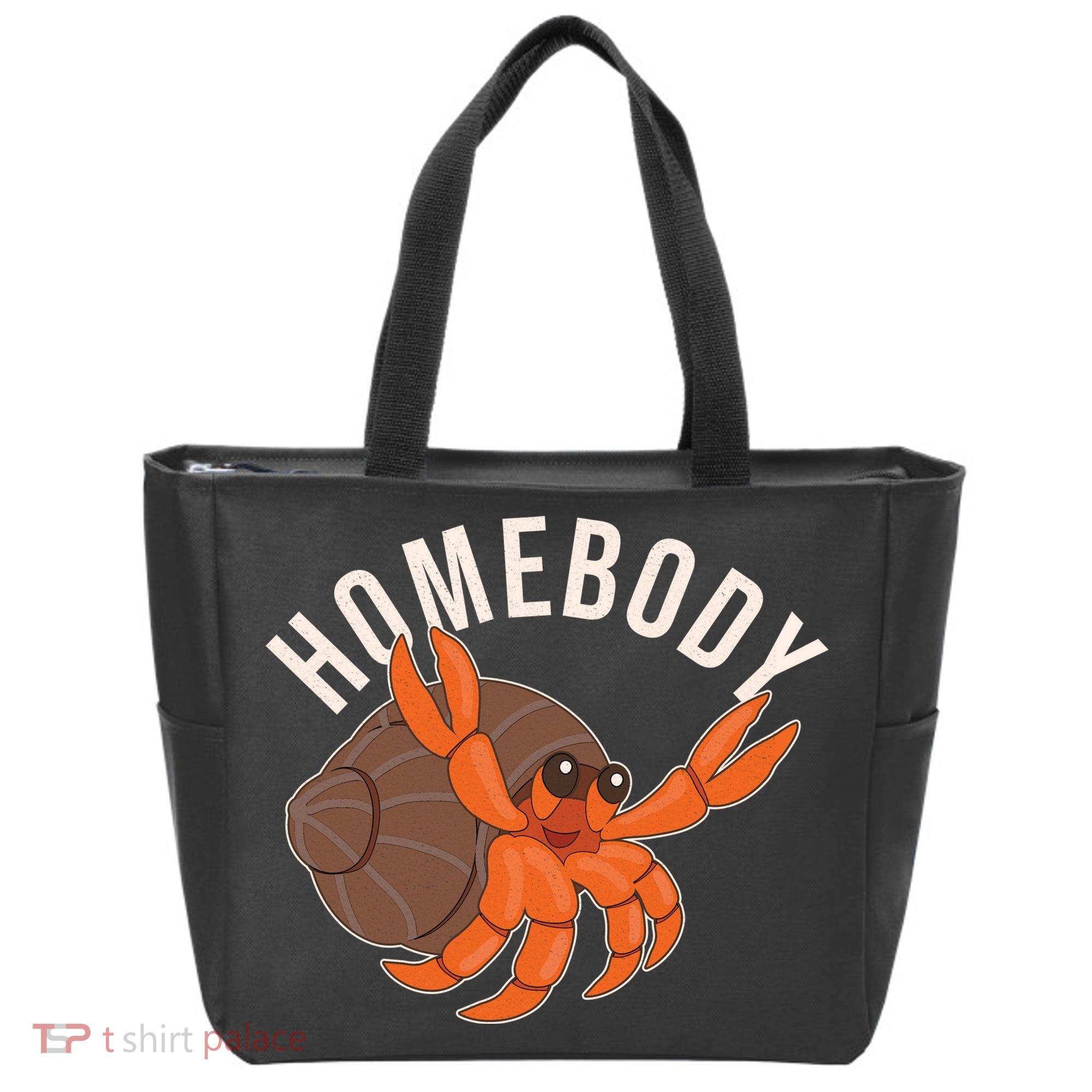 Funny Homebody Hermit Crab Tote Bag