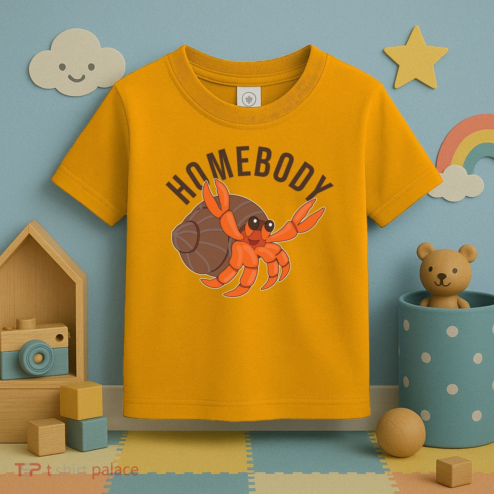 Funny Homebody Hermit Crab Toddler T-Shirt