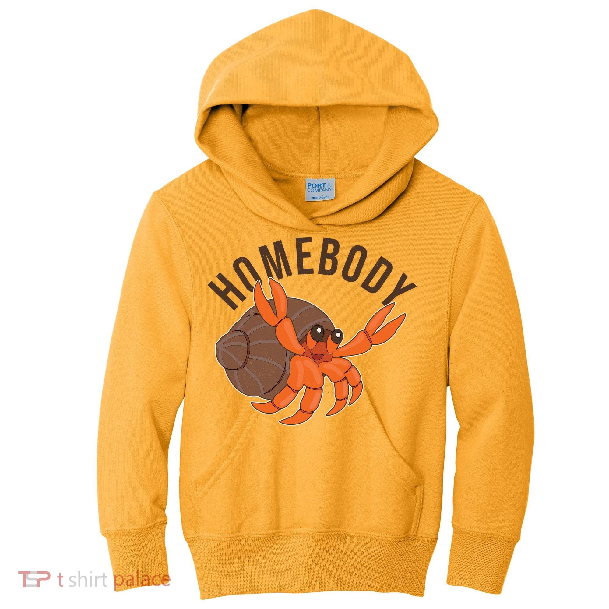Funny Homebody Hermit Crab Kids Hoodie