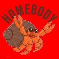 Funny Homebody Hermit Crab Santa Hat thumb 1