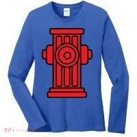 Fire Hydrant Halloween Costume Easy Simple Costumes Gift Women's Long Sleeve Shirt thumb 0