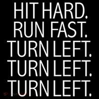 Funny Hit Hard Run Fast Turn Left Baseball Pitcher Gift USA-Made Doggie Bandana thumb 2