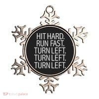 Funny Hit Hard Run Fast Turn Left Baseball Pitcher Gift Ornament thumb 0
