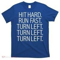 Funny Hit Hard Run Fast Turn Left Baseball Pitcher Gift T-Shirt thumb 0