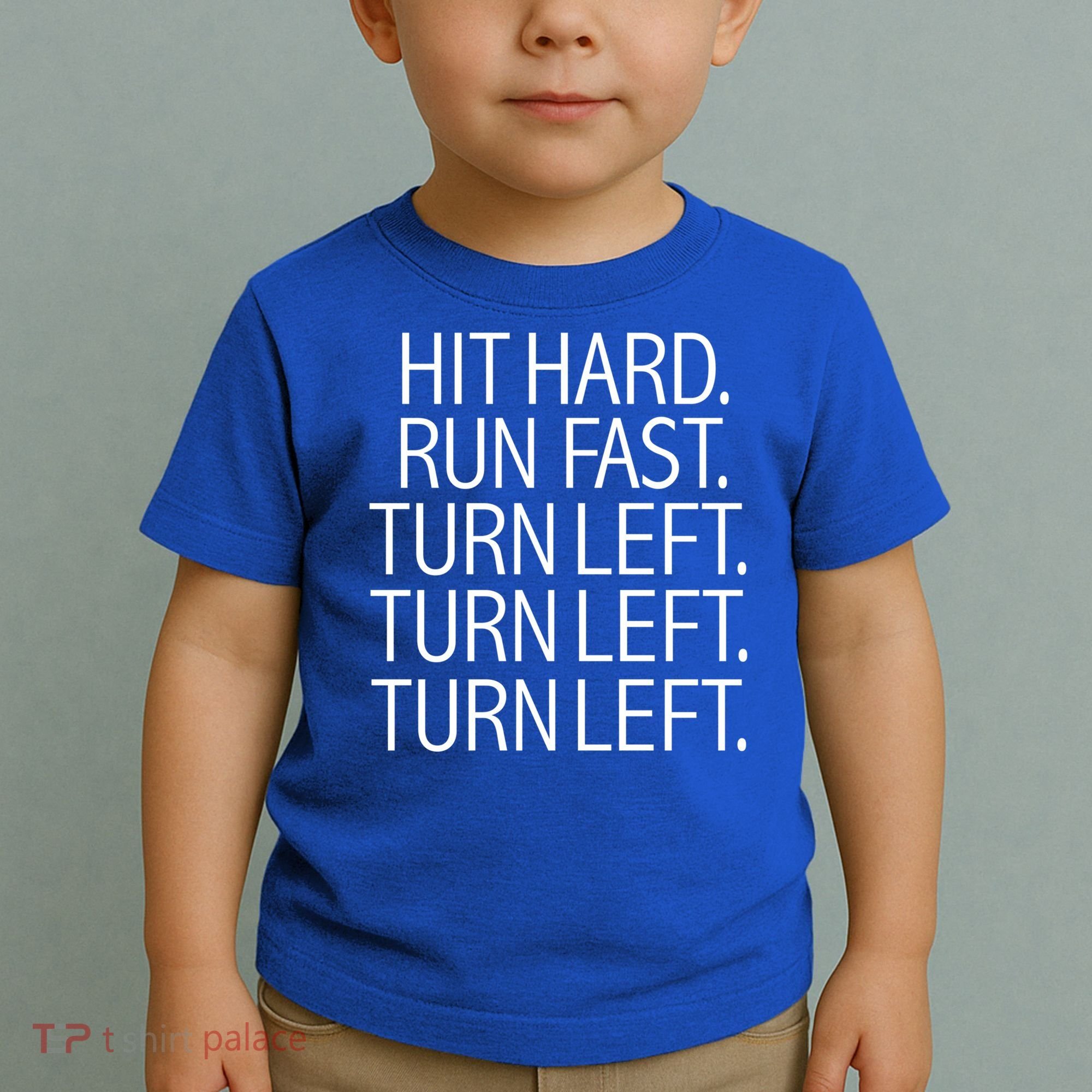 Funny Hit Hard Run Fast Turn Left Baseball Pitcher Gift Toddler T-Shirt