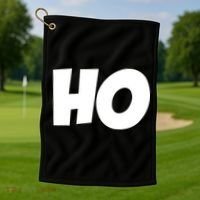 Funny Ho Ho Ho Christmas Matching Holidays Xmas Gift Golf Towel thumb 1
