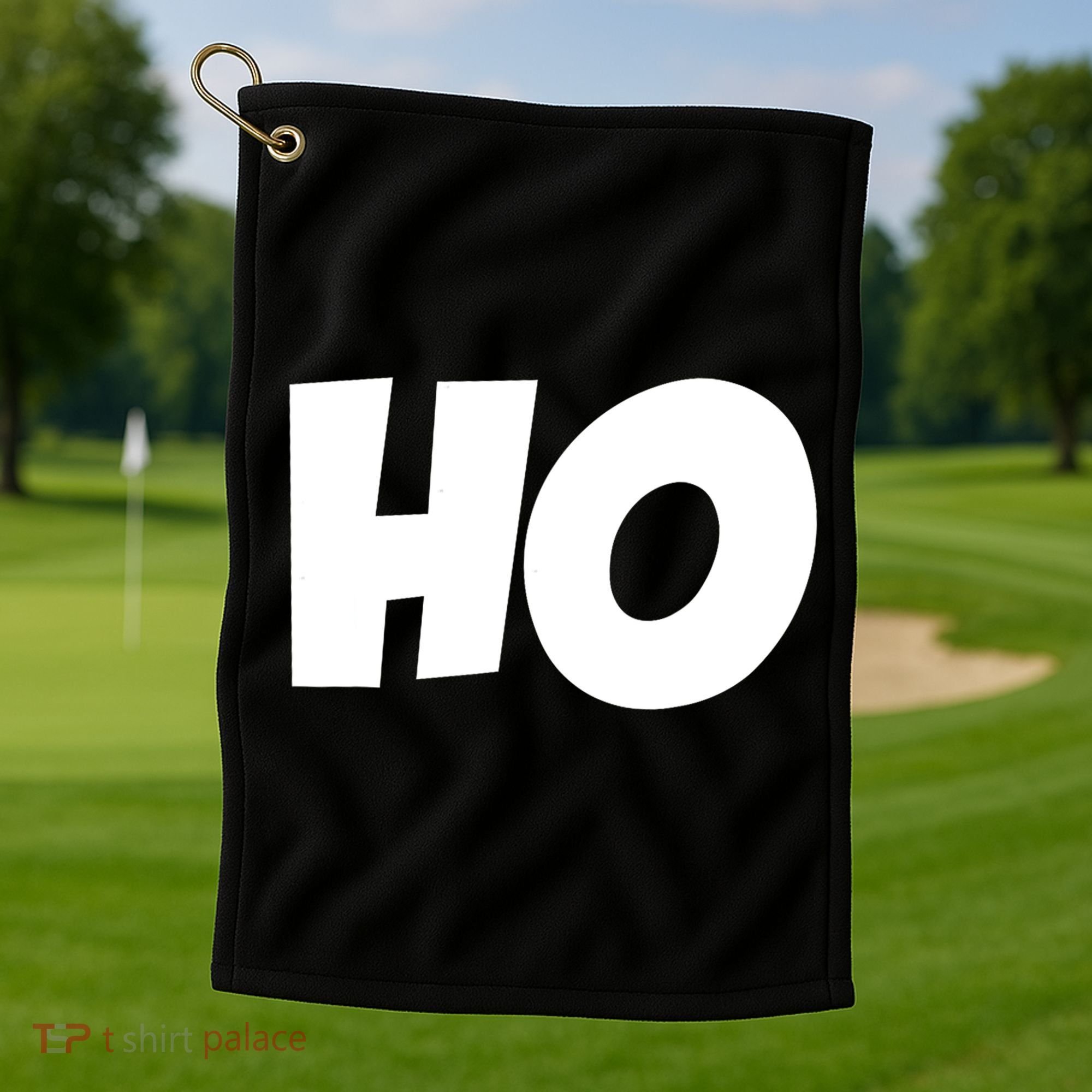 Funny Ho Ho Ho Christmas Matching Holidays Xmas Gift Golf Towel