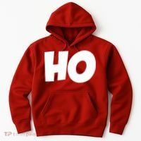 Funny Ho Ho Ho Christmas Matching Holidays Xmas Gift Hoodie thumb 0