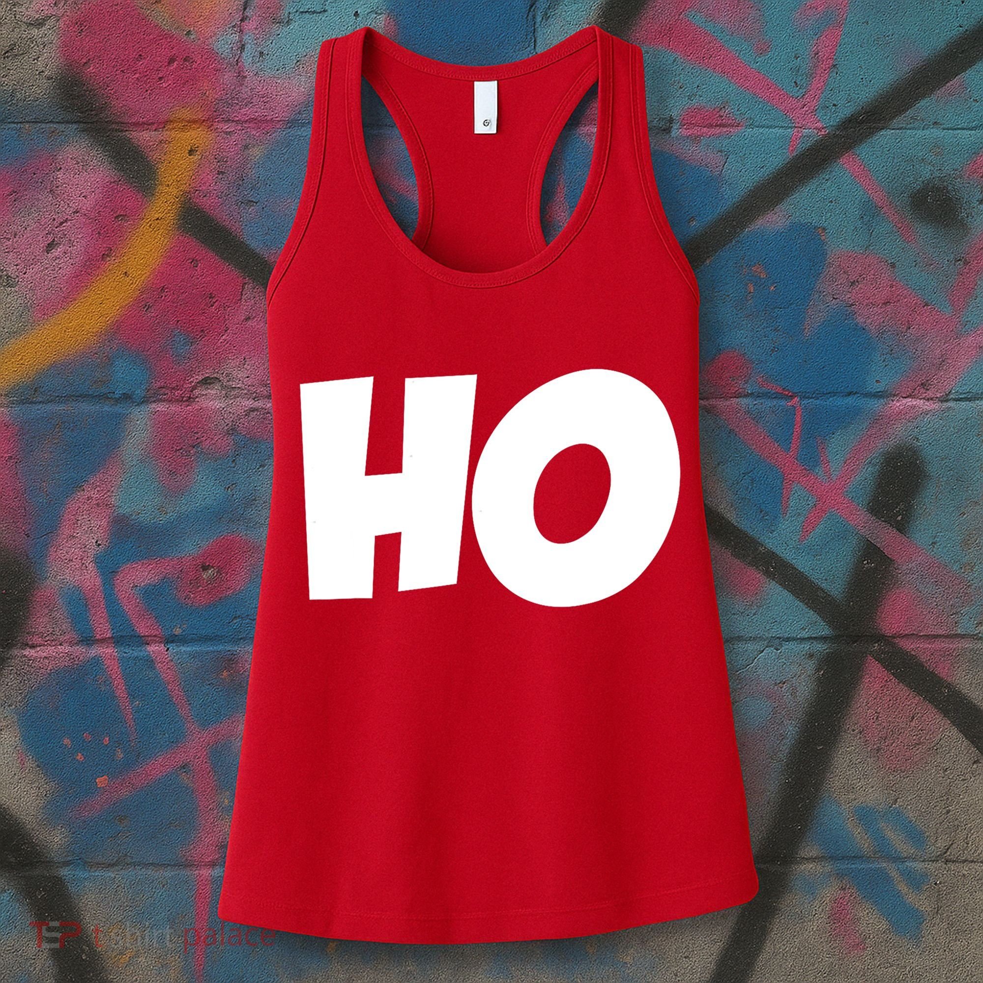 Funny Ho Ho Ho Christmas Matching Holidays Xmas Gift Women's Tank Top