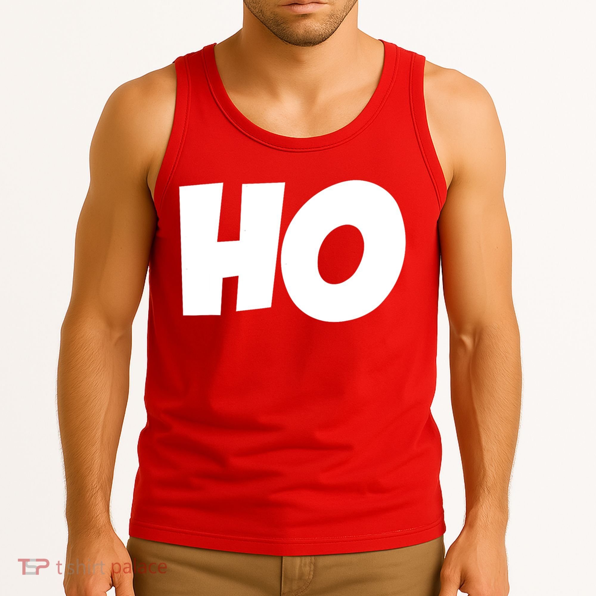 Funny Ho Ho Ho Christmas Matching Holidays Xmas Gift Tank Top