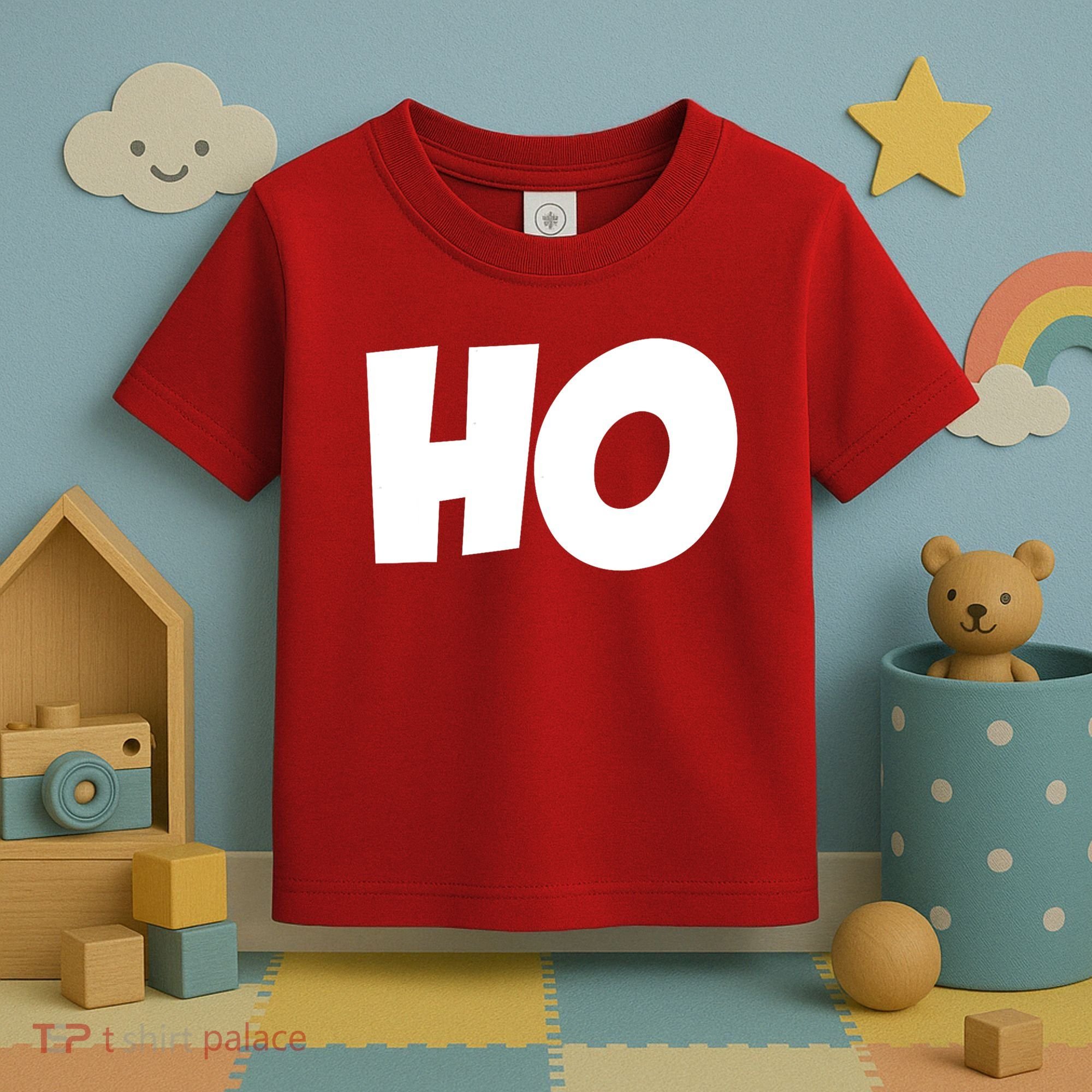 Funny Ho Ho Ho Christmas Matching Holidays Xmas Gift Toddler T-Shirt
