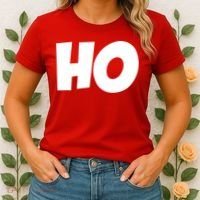 Funny Ho Ho Ho Christmas Matching Holidays Xmas Gift Women's T-Shirt thumb 2