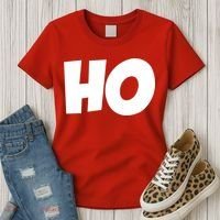 Funny Ho Ho Ho Christmas Matching Holidays Xmas Gift Women's T-Shirt thumb 3