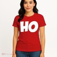 Funny Ho Ho Ho Christmas Matching Holidays Xmas Gift Women's T-Shirt thumb 4