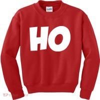 Funny Ho Ho Ho Christmas Matching Holidays Xmas Gift Kids Sweatshirt thumb 0