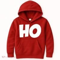 Funny Ho Ho Ho Christmas Matching Holidays Xmas Gift Kids Hoodie thumb 0