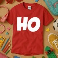 Funny Ho Ho Ho Christmas Matching Holidays Xmas Gift Kids T-Shirt thumb 3