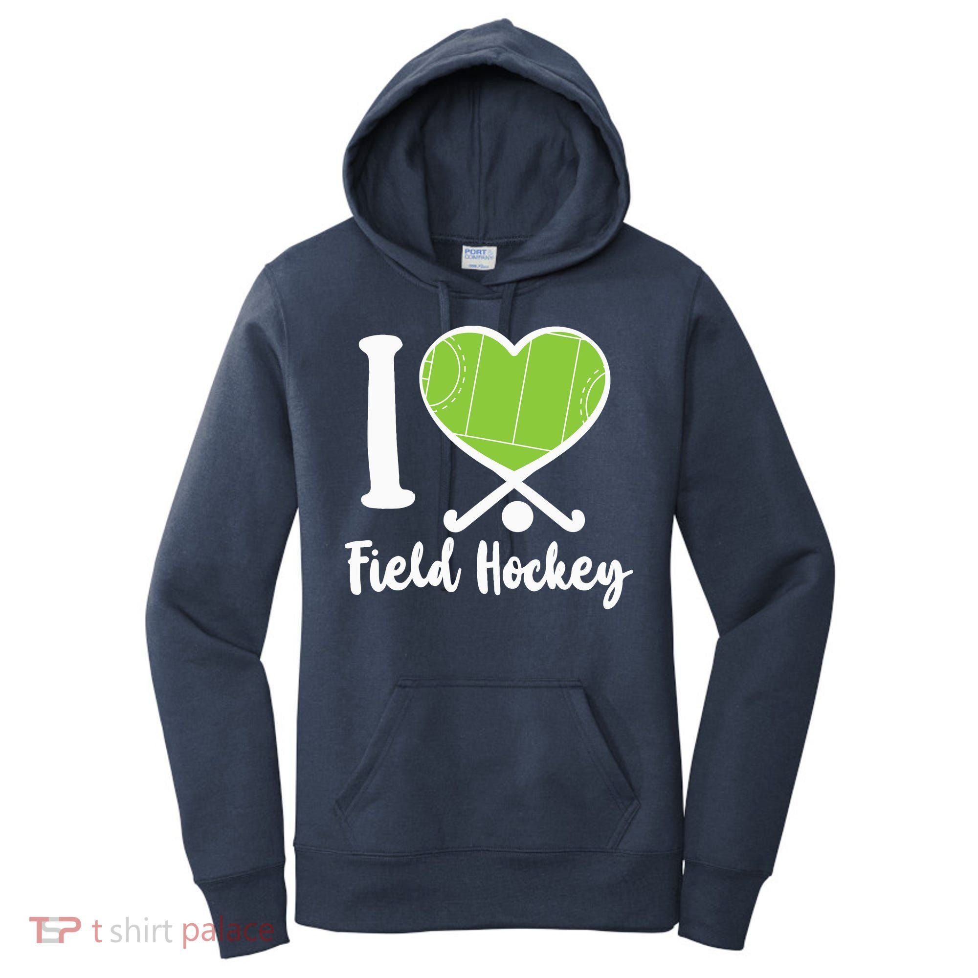 Field Hockey Heart I Love Field Hockey Women's Hoodie