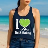 Field Hockey Heart I Love Field Hockey Women's Tank Top thumb 2