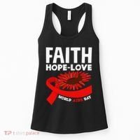 Faith Hopelove Hiv Aids Awareness World Aids Day Women's Tank Top thumb 0
