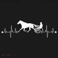 Funny Harness Horse Racing Gift For Men Women Cool Heartbeat Women's Hoodie thumb 2