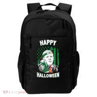 Funny Happy Halloween Joe Biden St Patrick's Day Backpack thumb 0