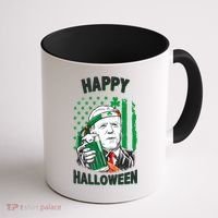 Funny Happy Halloween Joe Biden St Patrick's Day Coffee Mug thumb 1