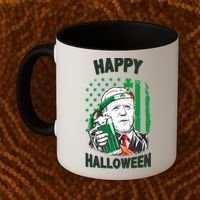 Funny Happy Halloween Joe Biden St Patrick's Day Coffee Mug thumb 2