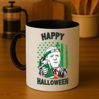 Funny Happy Halloween Joe Biden St Patrick's Day Coffee Mug thumb 4