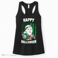 Funny Happy Halloween Joe Biden St Patrick's Day Women's Tank Top thumb 0
