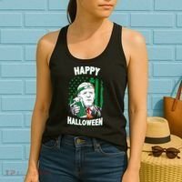 Funny Happy Halloween Joe Biden St Patrick's Day Women's Tank Top thumb 2