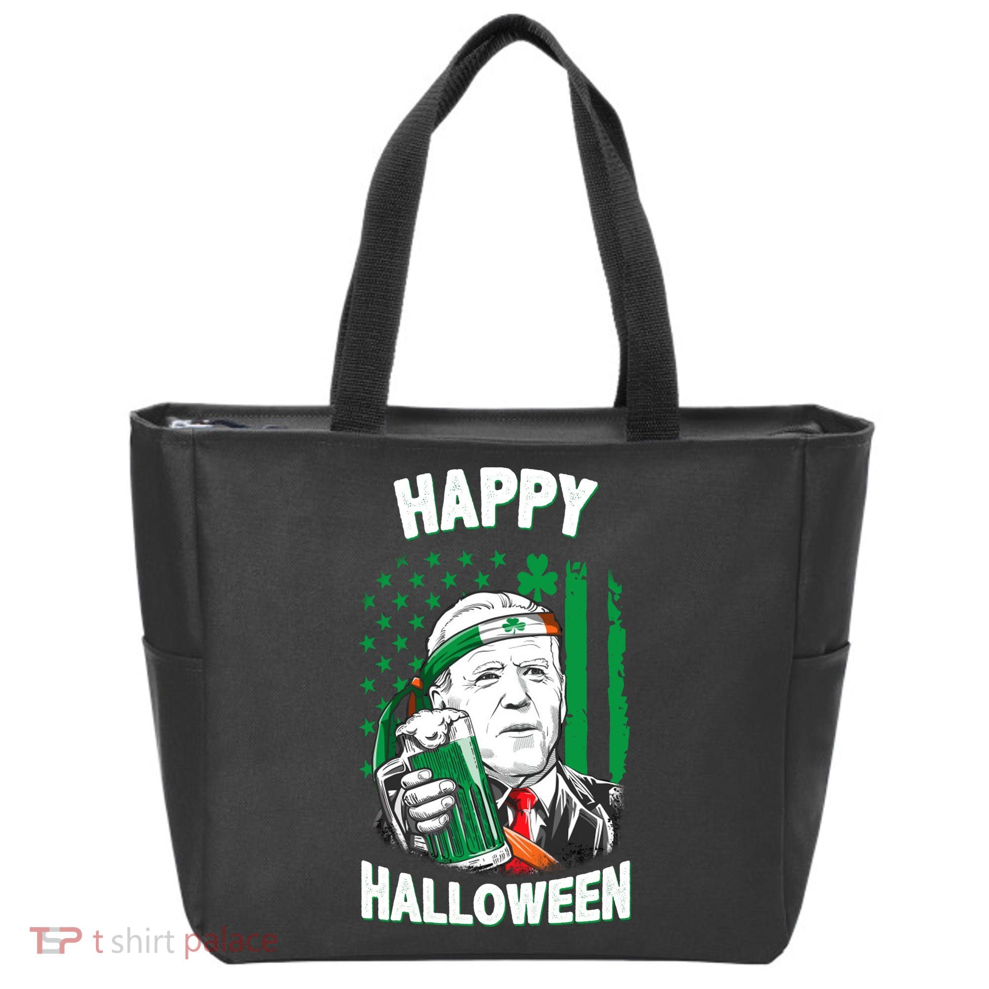 Funny Happy Halloween Joe Biden St Patrick's Day Tote Bag